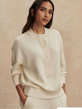 Varley Reena Button Front Sweat in pristine! New nvr worn sz med! Offer!